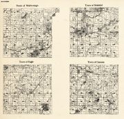Waukesha County - Mucwonago, Delafield, Eagle, Genesee, Wisconsin State Atlas 1930c